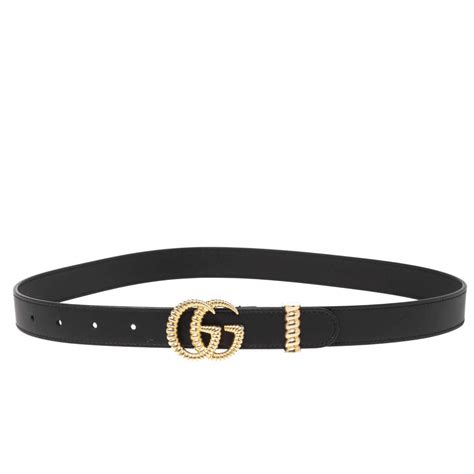 gucci double g black|Gucci leather belt with torchon double g buckle.